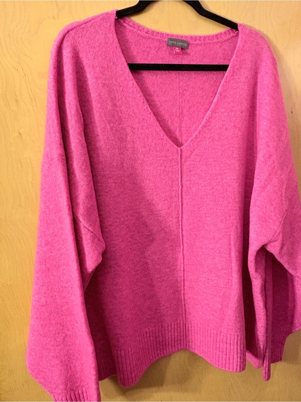 Vince Camuto Hot Pink V-Neck Sweater